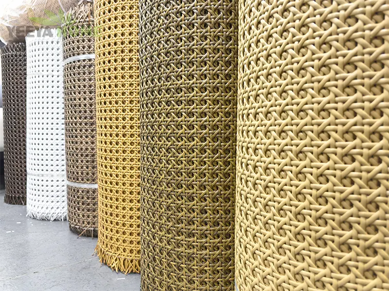 many colors outdoor plastic rattan webbing rolls